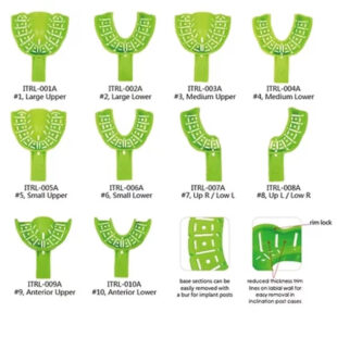 Denmax Autoclavable Plastic Impression Trays - Assorted