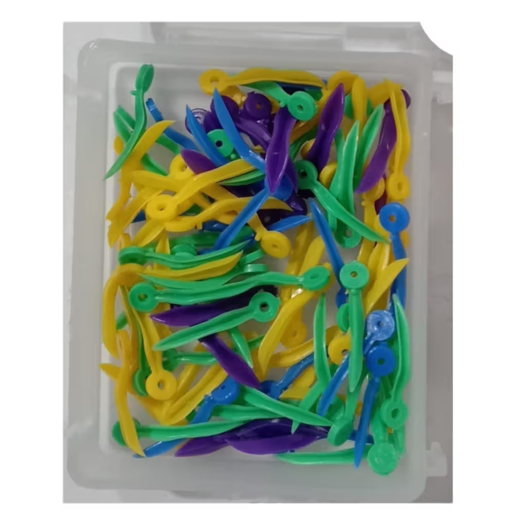 Denmax Plastic Assorted Wedges - Pack of 100Pcs