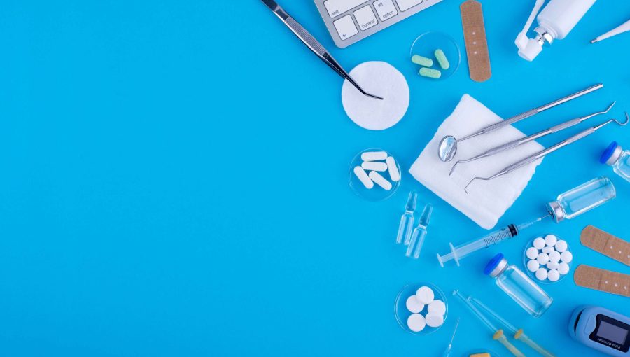 bandages-medical-tools-arrangement